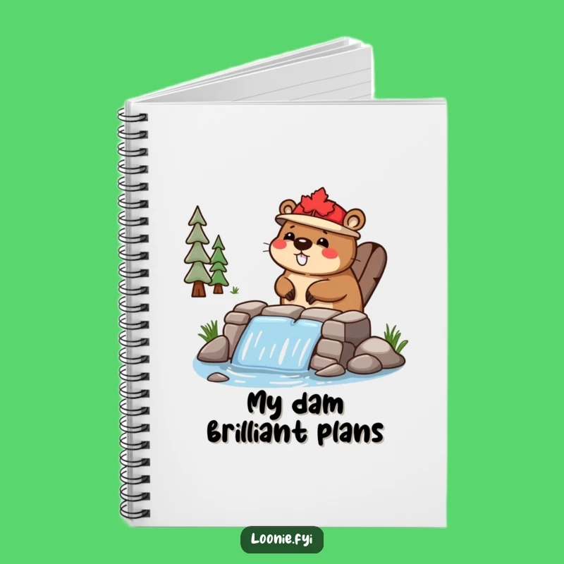 Funny Beaver Dam Builder Notebook - Happy Character Journal, Project Ideas, Funny Gift