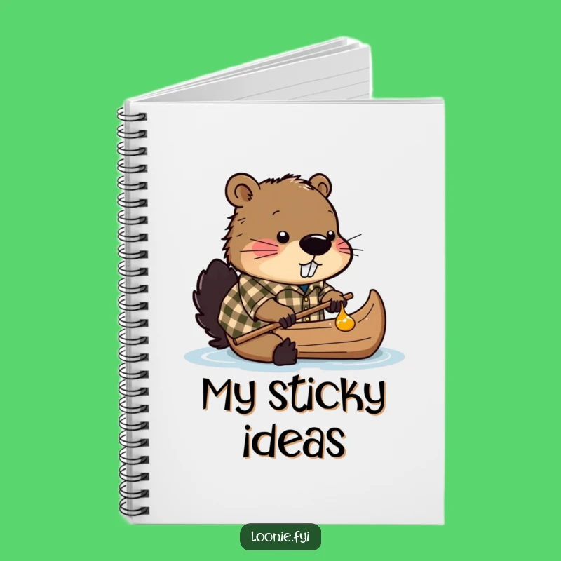 Funny Beaver Syrup Canoe Notebook: Jot Down Ideas with Woodland Flair