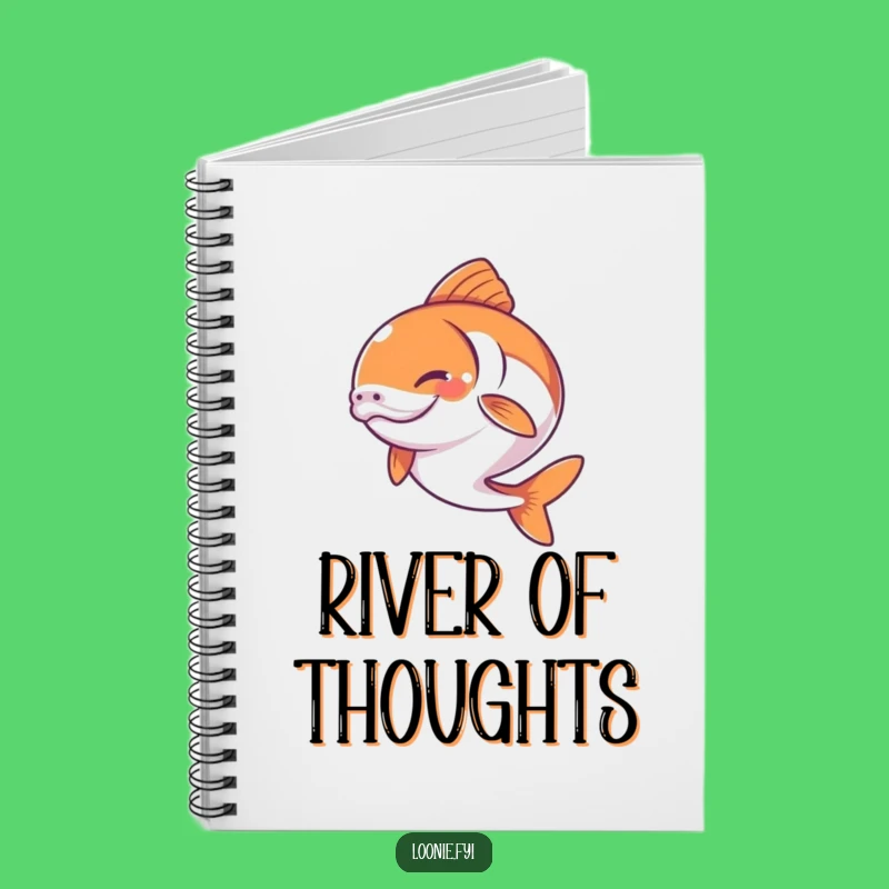 Jumping Salmon Notebook - Happy Determination, Funny Journal for Active Minds