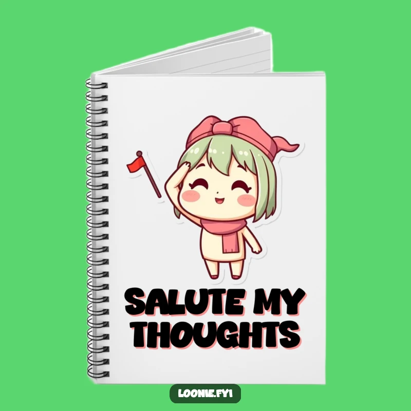 Funny Saluting Character Notebook - Jot Down Patriotic Thoughts!