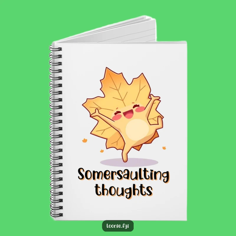 Funny Maple Leaf Somersault Notebook - Fall Journal, Ideal Funny Gift for Writers