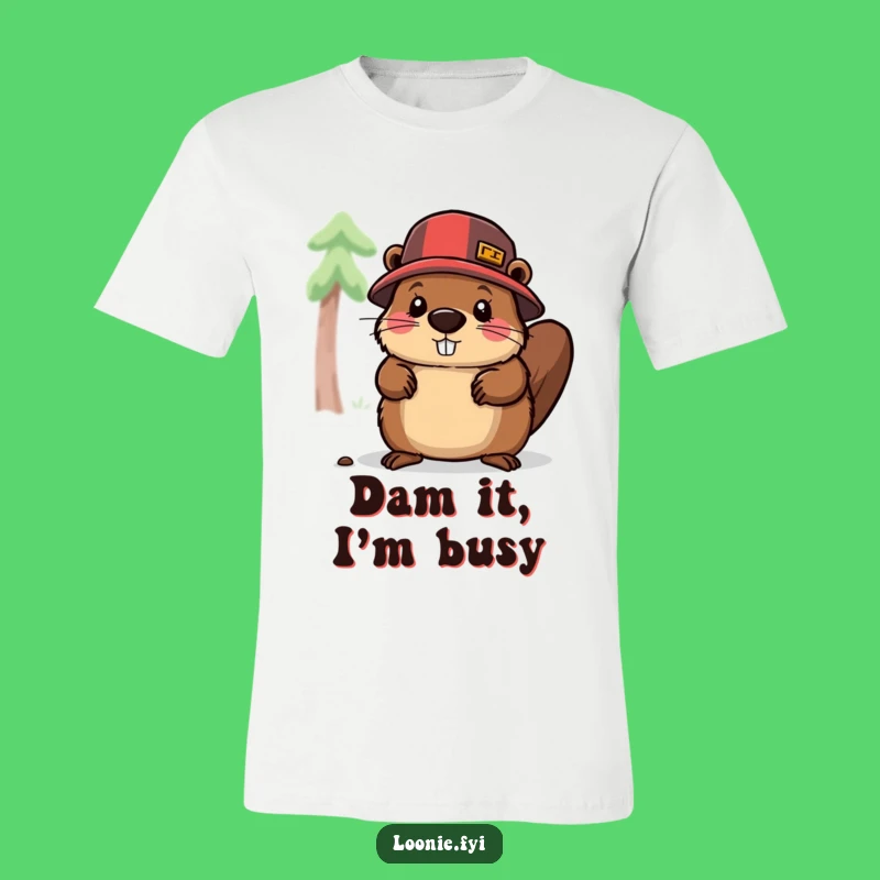 Funny Beaver Lumberjack T-Shirt: Character Chopping Wood, Ideal Funny Gift