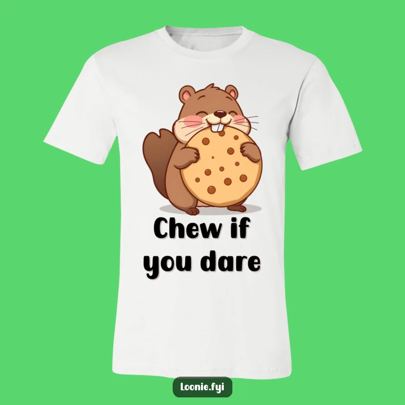 Funny Beaver Maple Cookie T-Shirt - Hilarious Animal Graphic Tee