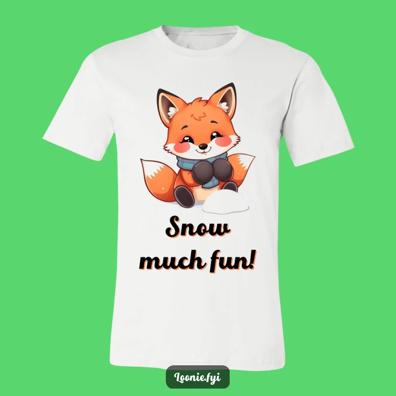 Funny Fox Mittens T-Shirt: Playful Winter Fun, Best Gift Idea