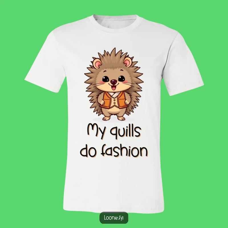Funny Porcupine Vest T-Shirt: Stand Proudly in This Hilarious Tee