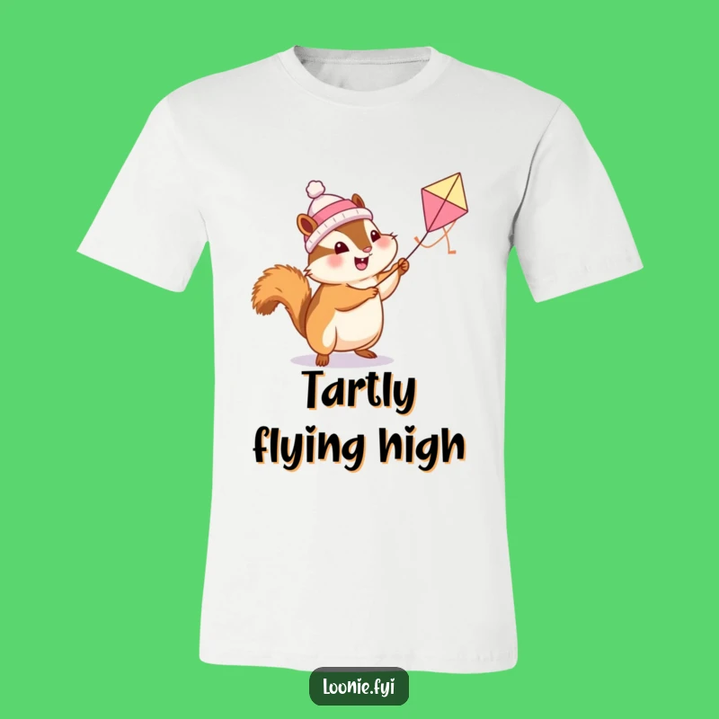 Funny Chipmunk Butter Tart Kite T-Shirt: Adorable & Whimsical Wear!