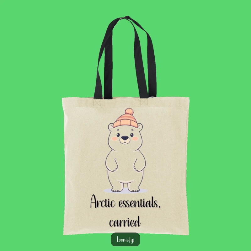 Funny Polar Bear Toque Tote: Stylish Arctic Humor, Great Funny Gift