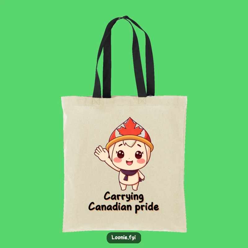 Funny Maple Leaf Wave Tote Bag: Cheerful Canadian Design - Carry Your Hello!
