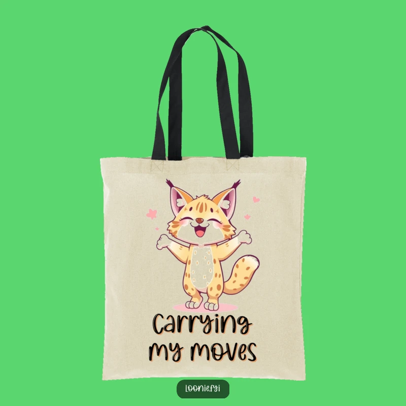 Funny Lynx Jig Tote Bag - Durable Dance Bag, Ideal Funny Gift for Groovers