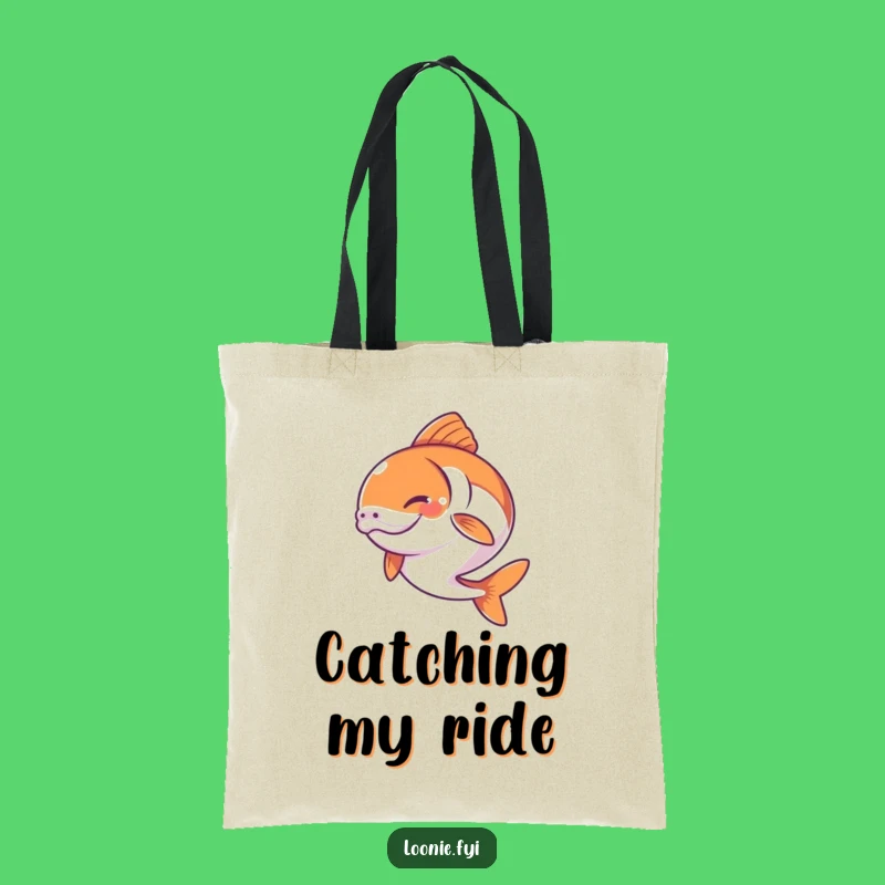 Jumping Salmon Tote Bag - Happy Determination, Funny & Practical Carryall