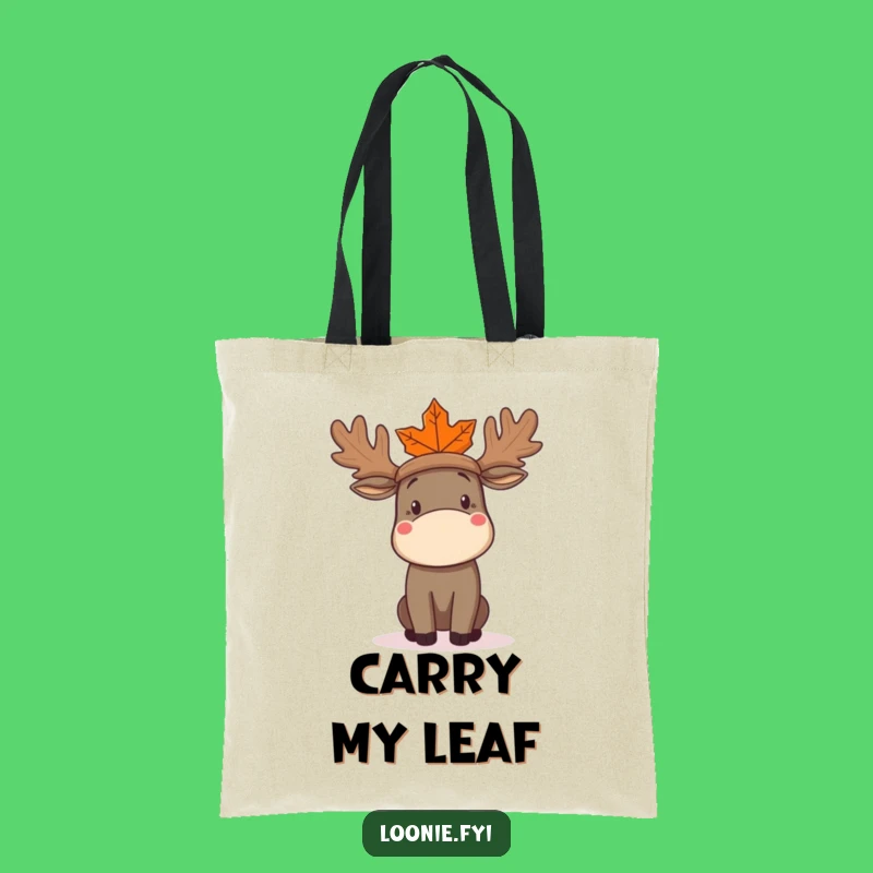Funny Moose Hat Tote Bag: Spacious Maple Leaf Moose Carryall - Chic Funny Gift!